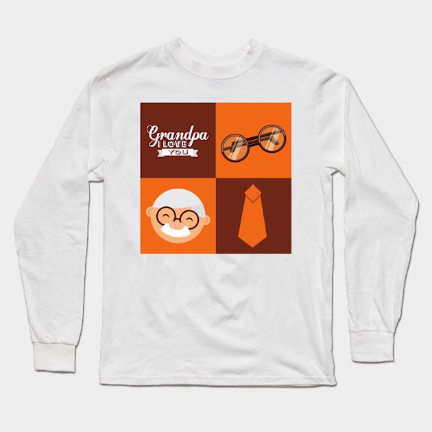 grandparents day Long Sleeve T-Shirt by Mdath